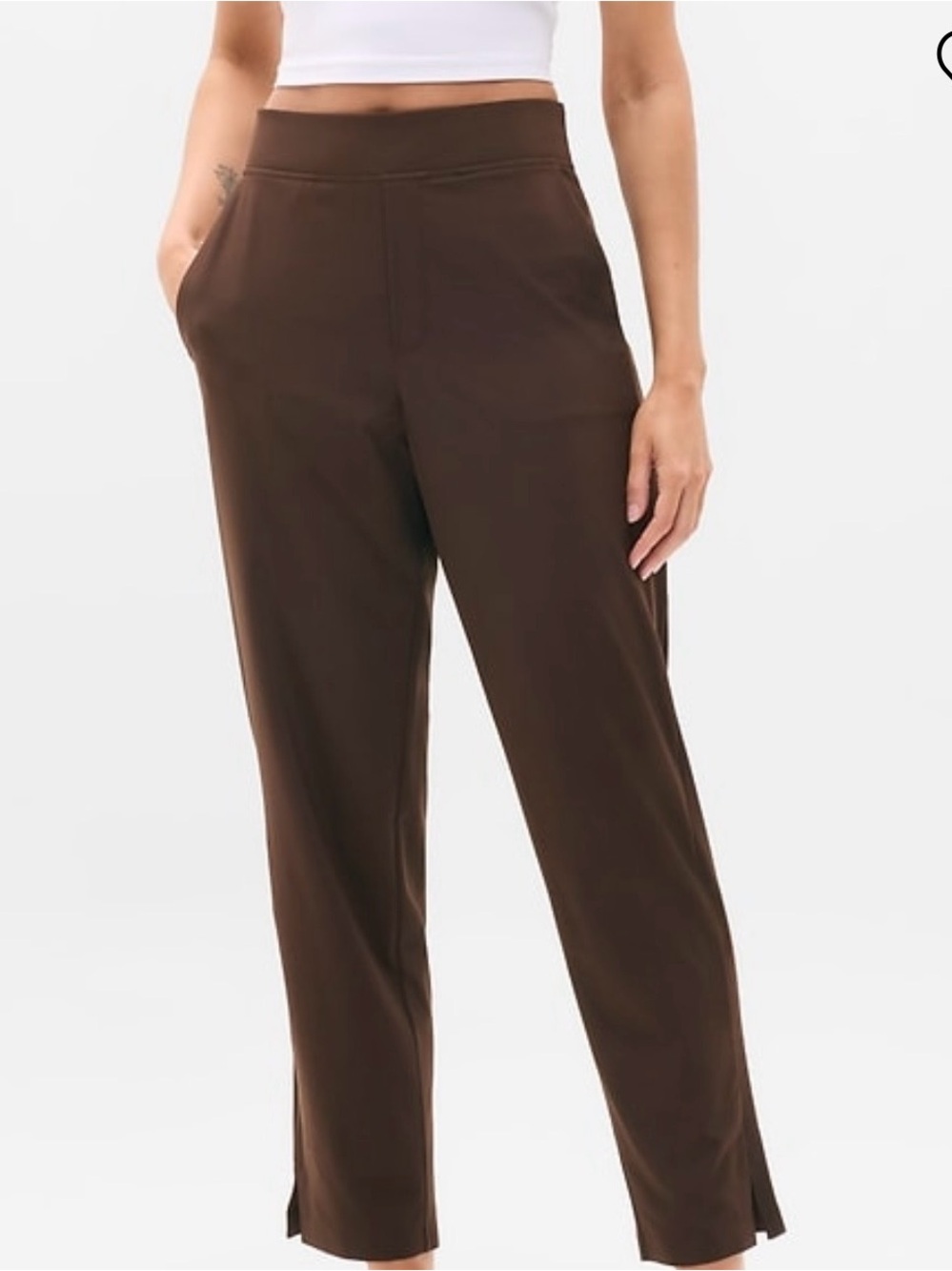ATHLETA Brooklyn Midrise Ankle Pant in Brown size 6